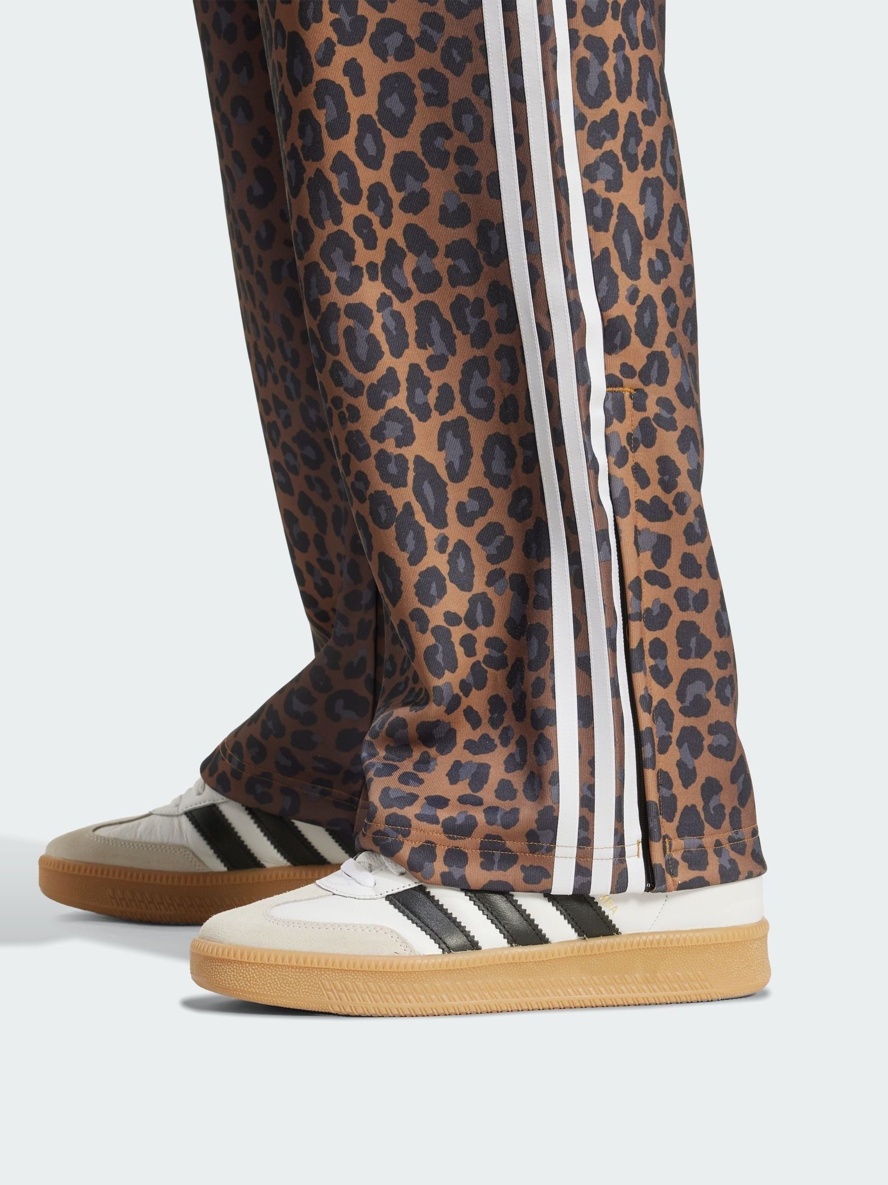 Buy adidas Originals Brown Firebird Loose Leopard Track Joggers