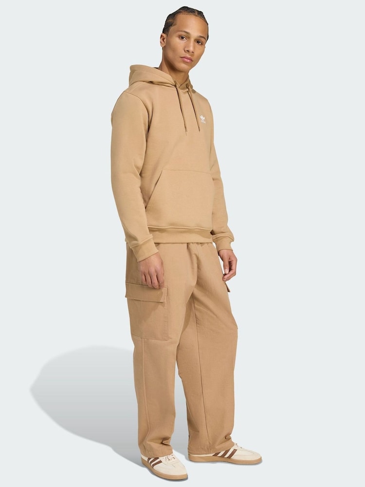 adidas Originals Cream Trefoil Essentials Woven Trousers - Image 1 of 5