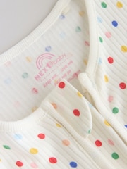 White/Blue/Red Two Way Zip Baby Rompers 3 Pack (0mths-3yrs) - Image 12 of 12