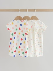 White/Blue/Red Two Way Zip Baby Rompers 3 Pack (0mths-3yrs) - Image 2 of 12