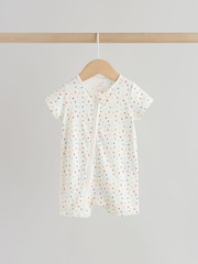 White/Blue/Red Two Way Zip Baby Rompers 3 Pack (0mths-3yrs) - Image 6 of 12