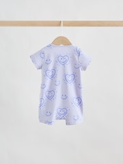 Lilac Purple Two Way Zip Baby Sleepsuits 3 Pack (0mths-3yrs) - Image 4 of 11