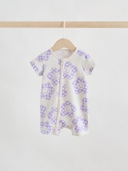 Lilac Purple Two Way Zip Baby Sleepsuits 3 Pack (0mths-3yrs) - Image 5 of 11