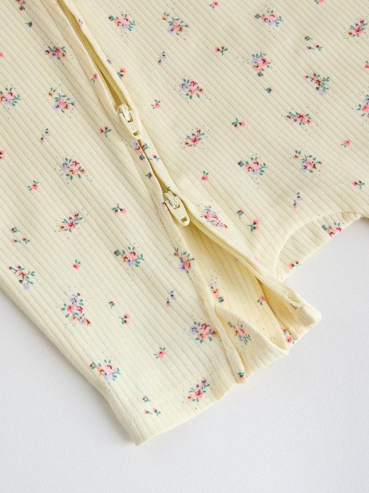 Pink/Yellow Two Way Zip Baby Rompers 3 Pack (0mths-3yrs) - Image 11 of 11