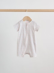 Pink/Yellow Two Way Zip Baby Rompers 3 Pack (0mths-3yrs) - Image 6 of 11