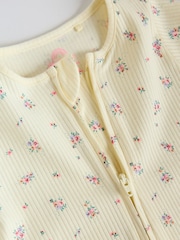 Pink/Yellow Two Way Zip Baby Rompers 3 Pack (0mths-3yrs) - Image 9 of 11