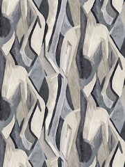 Clarke and Clarke Noir Banner Dynamic Metropolitan A4 Wallpaper Sample - Image 1 of 1