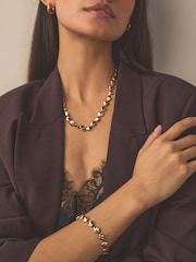 Gold Tone Chunky Beaded Cord Bracelet - Image 2 of 5