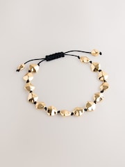 Gold Tone Chunky Beaded Cord Bracelet - Image 3 of 5