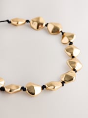 Gold Tone Chunky Beaded Cord Bracelet - Image 4 of 5