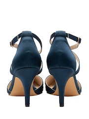 Ravel Blue Satin Pointed Toe Heeled Shoes - Image 3 of 4