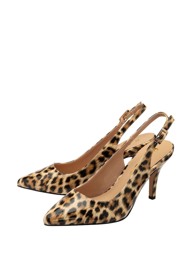 Ravel Animal Print Slingback Court Shoes - Image 2 of 4 Ravel Animal Print Slingback Court Shoes - Image 2 of 4
