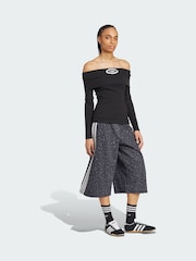 adidas Originals Black Off Shoulder Long-Sleeve Top - Image 1 of 5