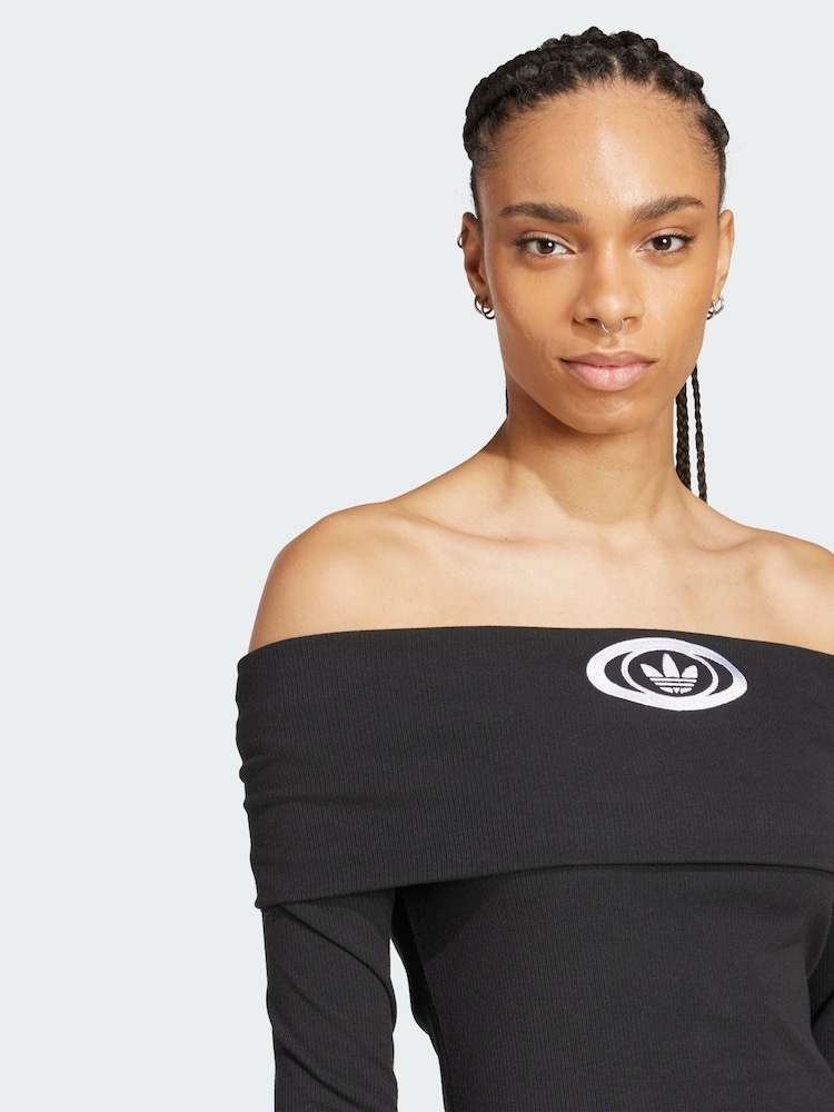 off the shoulder adidas dress adidas Originals Off Shoulder Short Dress