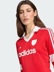 adidas Originals Red Graphic Football Long Sleeve Jersey - Image 4 of 5
