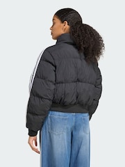 adidas Originals Black Adicolor Cropped Synthetic Down Puffer Jacket - Image 2 of 5