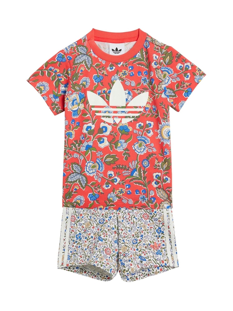 adidas Originals Red x Liberty London Top & Shorts Set - Image 2 of 6 adidas Originals Red x Liberty London Top & Shorts Set - Image 2 of 6