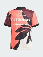 adidas Red Mercedes AMG Petronas Formula One Team Driver Jersey Replica Summer Pack T-Shirt - Image 2 of 5
