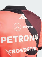 adidas Red Mercedes AMG Petronas Formula One Team Driver Jersey Replica Summer Pack T-Shirt - Image 3 of 5