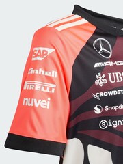 adidas Red Mercedes AMG Petronas Formula One Team Driver Jersey Replica Summer Pack T-Shirt - Image 4 of 5