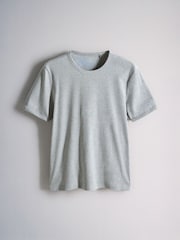 The Set 3 Pack Short Sleeve Rib T-Shirts Black/Grey/Khaki - Image 2 of 6