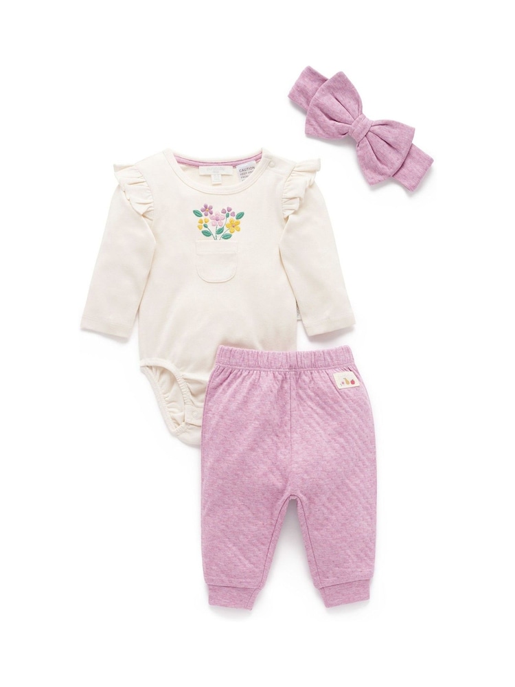 Purebaby Pink On The Farm Beanie - Image 1 of 4