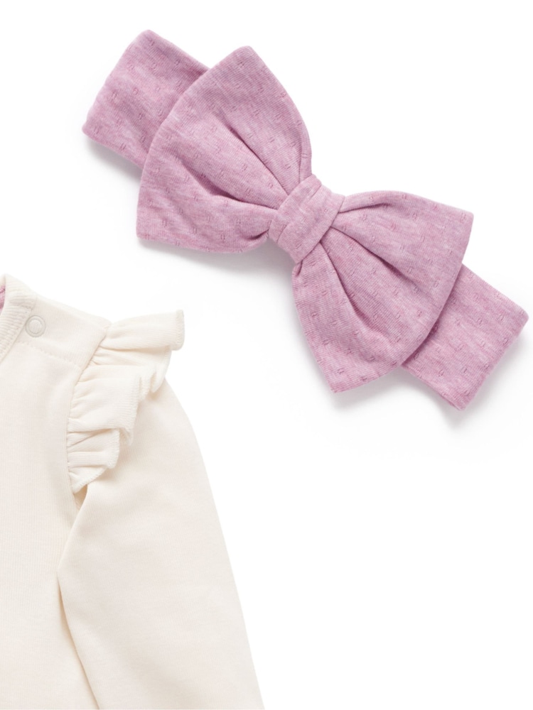 Purebaby Pink On The Farm Beanie - Image 4 of 4 Purebaby Pink On The Farm Beanie - Image 4 of 4