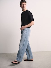 The Set 4 Pack Boxy Crop Cotton Crew Neck T-Shirts Black/Green - Image 4 of 12