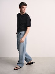 The Set 4 Pack Boxy Crop Cotton Crew Neck T-Shirts Black/Green - Image 5 of 12