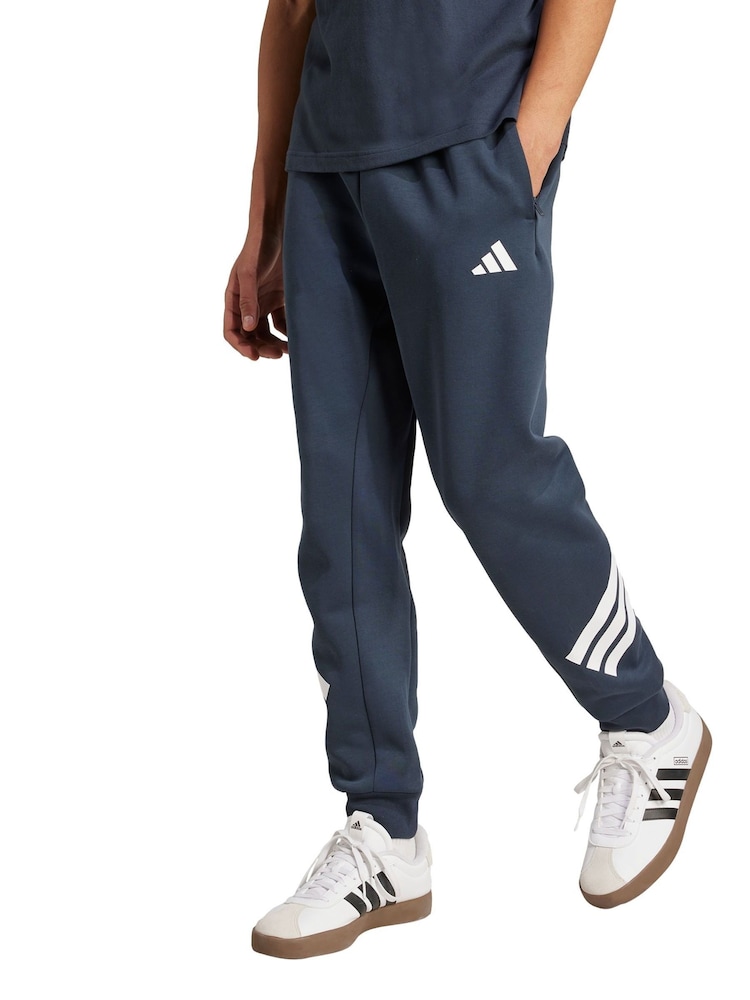 adidas Blue Future Icons 3-Stripes Tracksuit Bottoms - Image 1 of 5 adidas Blue Future Icons 3-Stripes Tracksuit Bottoms - Image 1 of 5
