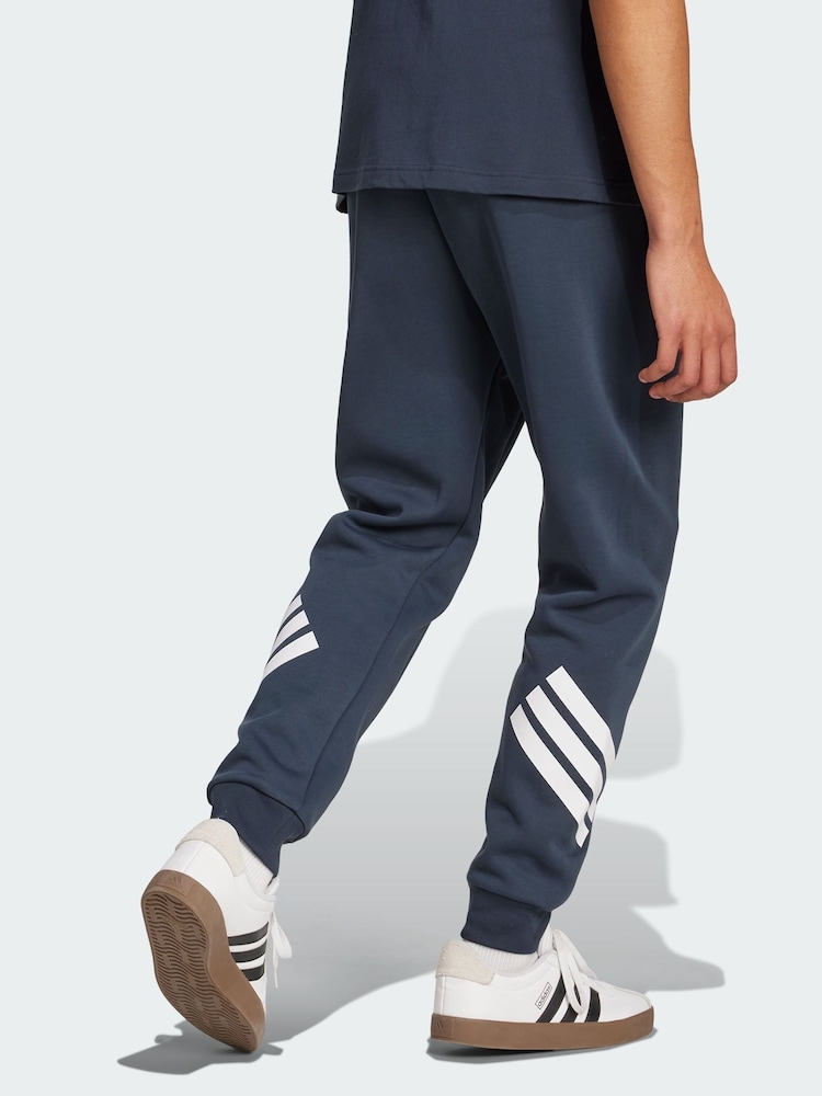 adidas Blue Future Icons 3-Stripes Tracksuit Bottoms - Image 2 of 5 adidas Blue Future Icons 3-Stripes Tracksuit Bottoms - Image 2 of 5