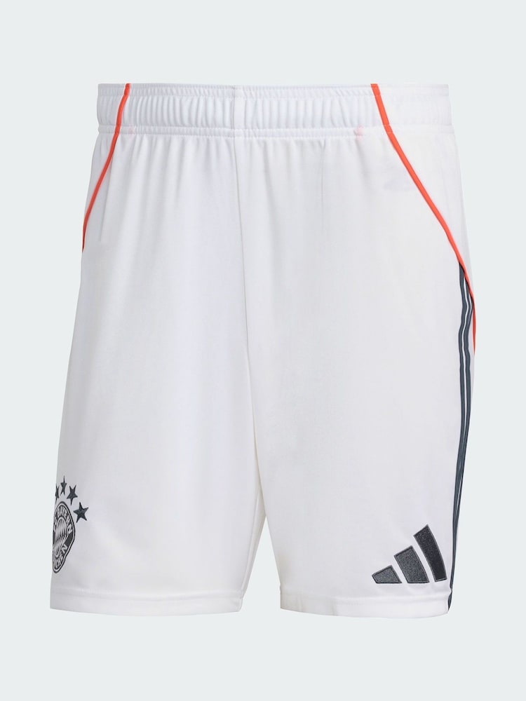 adidas White FC Bayern 25/26 Away Shorts - Image 4 of 4 adidas White FC Bayern 25/26 Away Shorts - Image 4 of 4