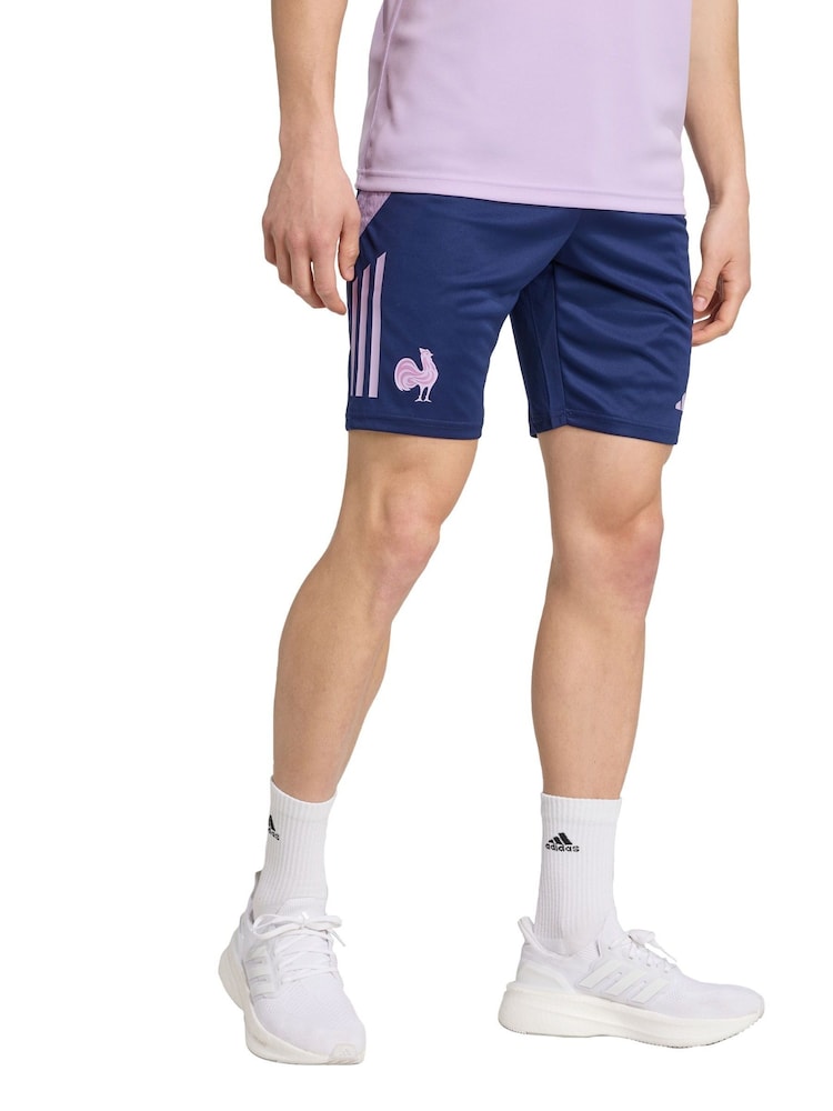 adidas Blue France Gym Shorts - Image 1 of 5 adidas Blue France Gym Shorts - Image 1 of 5