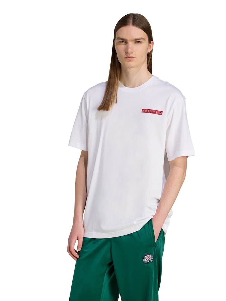 adidas Originals White Graphic T-Shirt - Image 1 of 5