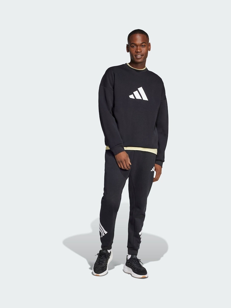 adidas Black Future Icons 3-Stripes Tracksuit Bottoms - Image 1 of 5 adidas Black Future Icons 3-Stripes Tracksuit Bottoms - Image 1 of 5