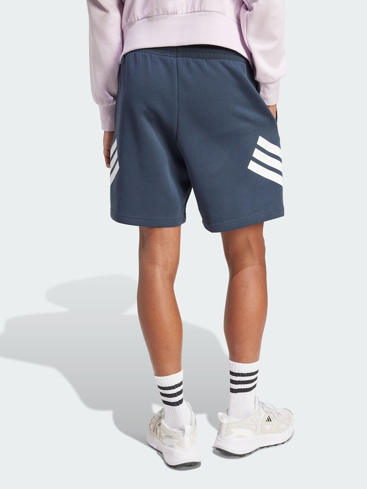 adidas Blue Future Icons 3-Stripes Shorts - Image 2 of 5