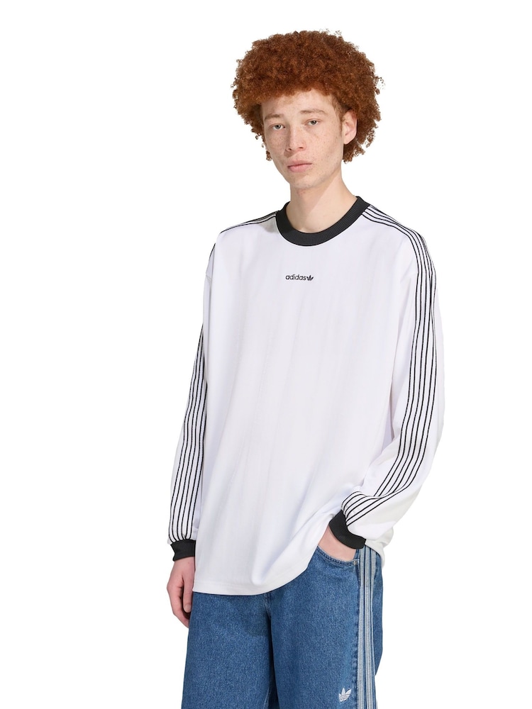 adidas Originals White Long Sleeve Jersey - Image 1 of 5