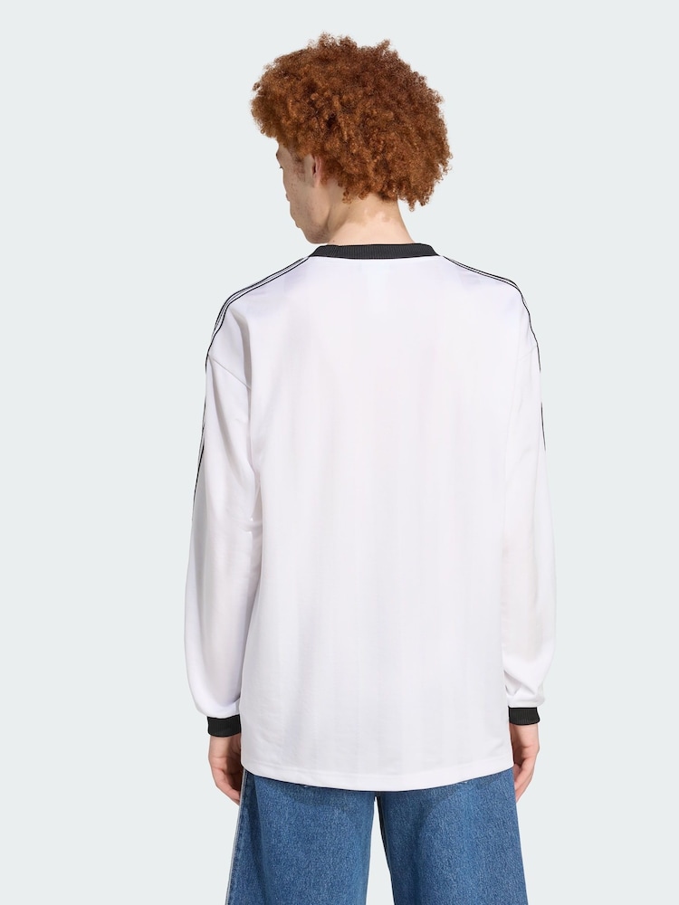 adidas Originals White Long Sleeve Jersey - Image 2 of 5