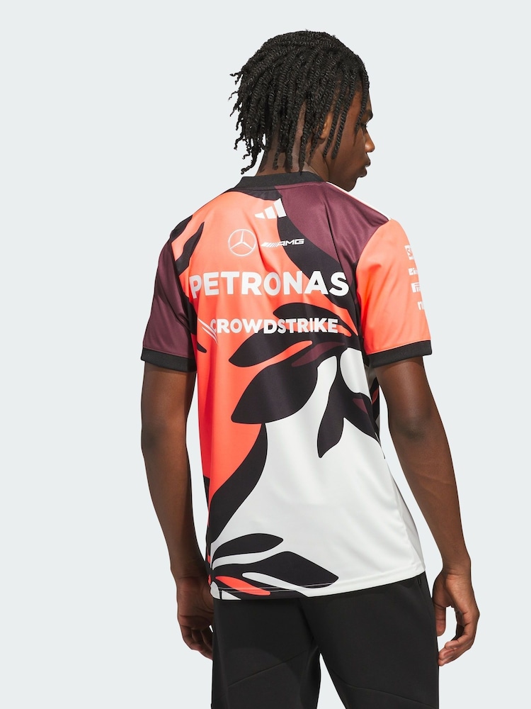 adidas Red Mercedes - AMG Petronas Formula One Team Driver Jersey Replica Summer Pack T-Shirt - Image 2 of 5 adidas Red Mercedes - AMG Petronas Formula One Team Driver Jersey Replica Summer Pack T-Shirt - Image 2 of 5