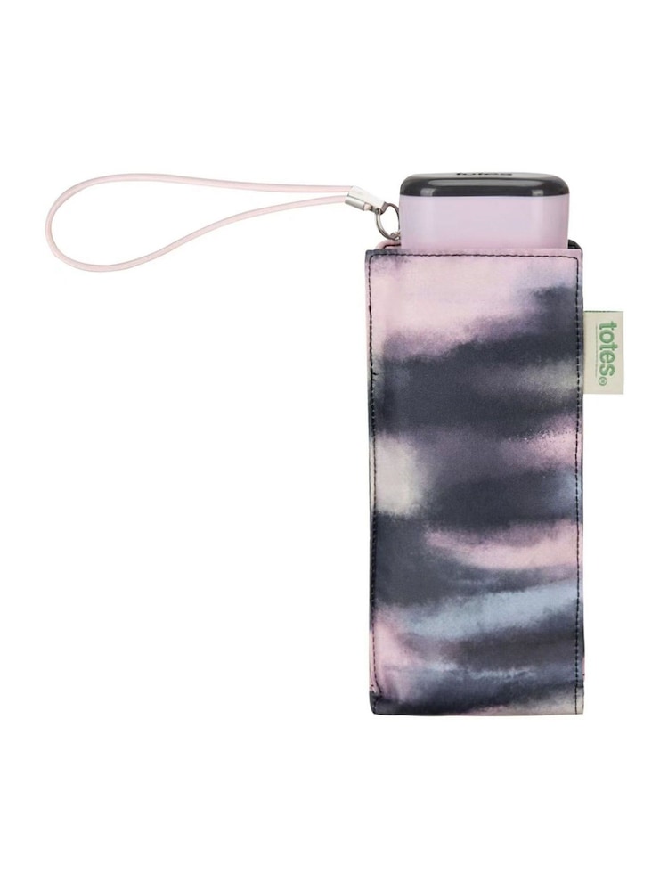 Totes Off White Compact Flat Striped Clouds Print Umbrella - Image 3 of 3