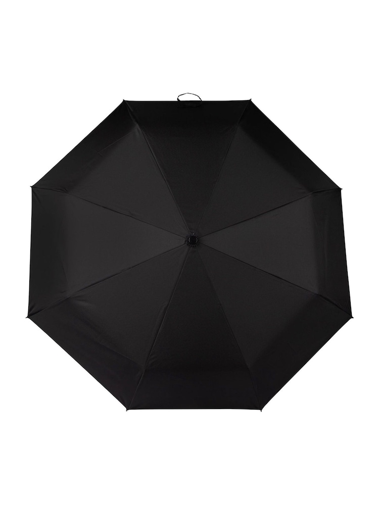 Totes Black Auto Open Wood Crook Handle Umbrella - Image 2 of 3