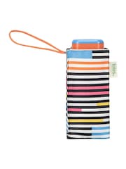 Totes White Compact Flat Striped Clouds Print Umbrella - Image 3 of 3