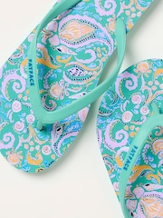 FatFace Portloe Turquoise Blue Flip Flop - Image 3 of 3