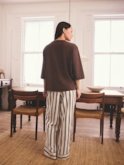 بني خطوط - بيجاما بكم قصير - صورة 3 من 8