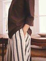 بني خطوط - بيجاما بكم قصير - صورة 5 من 8