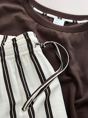 بني خطوط - بيجاما بكم قصير - صورة 8 من 8