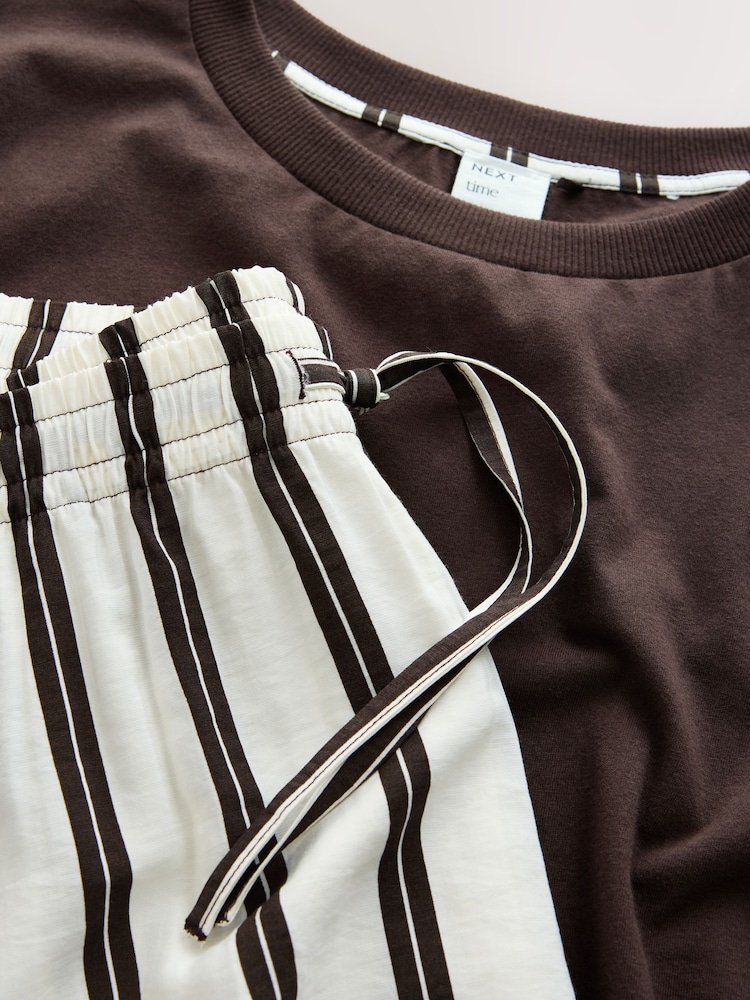 بني خطوط - بيجاما بكم قصير - صورة 8 من 8