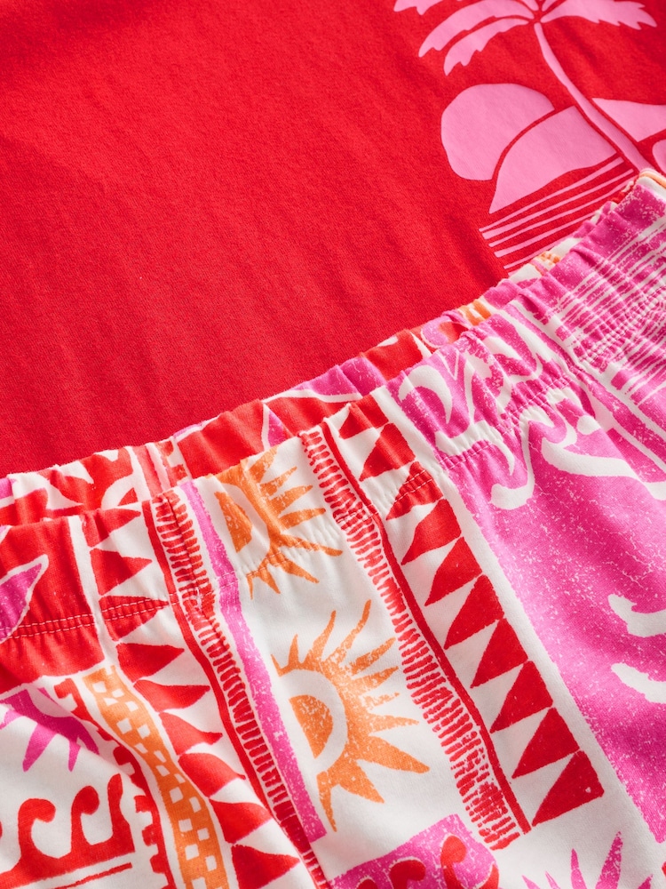 Red Palm Short Sleeve Pyjamas - Image 11 of 11