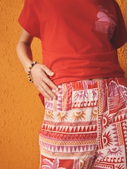 Red Palm Short Sleeve Pyjamas - Image 7 of 11