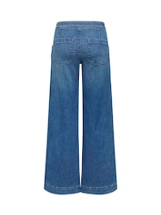 ONLY Blue High Waisted Wide Leg Jeans - Image 7 of 7